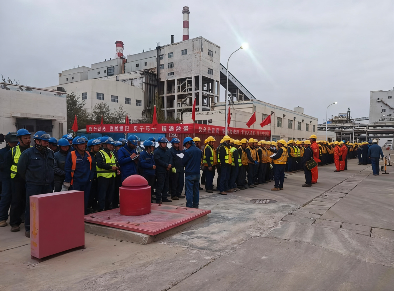 最大晨會！弘旭公司和寧大修項目部組織安全晨會(圖2)